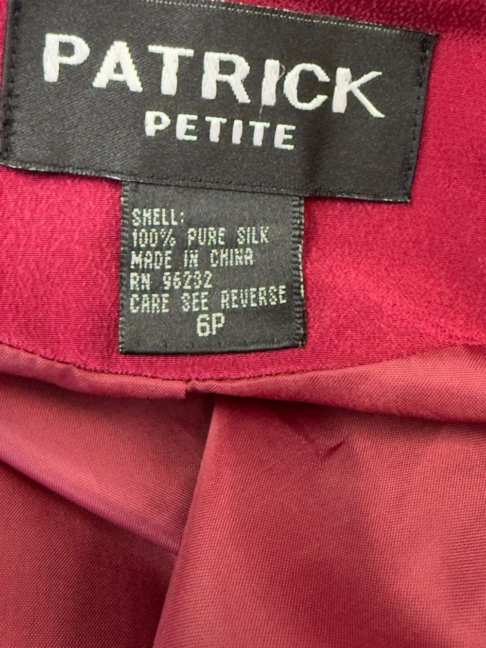 Vintage 90s‎ Patrick Petite Pure Silk Blazer sz 6p